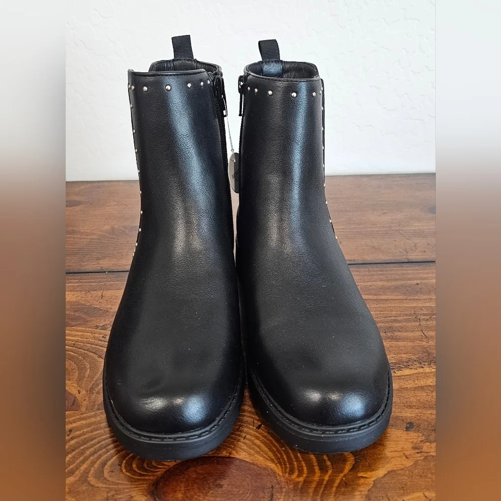 Girls' Black Memory Foam Zip Up Dress Boots Comfort & Style! Size 6 NWB